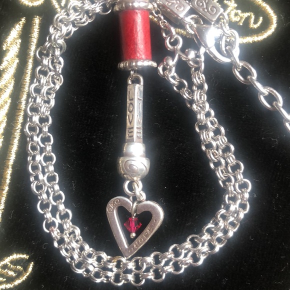 Brighton Laugh, Dram, Hope, Live Heart necklace . - Picture 3 of 6